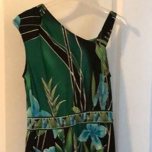 Floral Dress with unique neckline